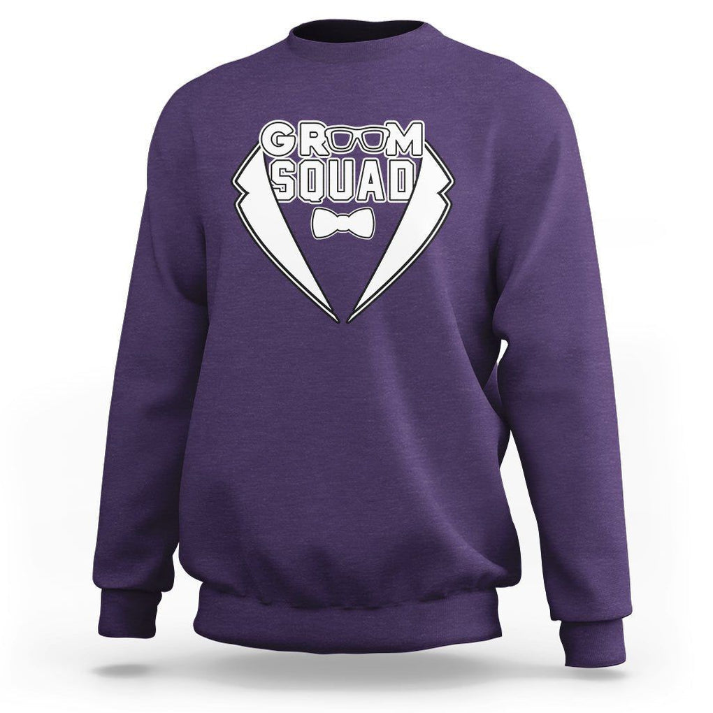 Bachelor Party Sweatshirt Groom Squad TS02 Purple Printyourwear