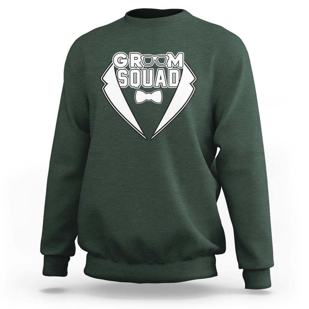 Bachelor Party Sweatshirt Groom Squad TS02 Dark Forest Green Printyourwear