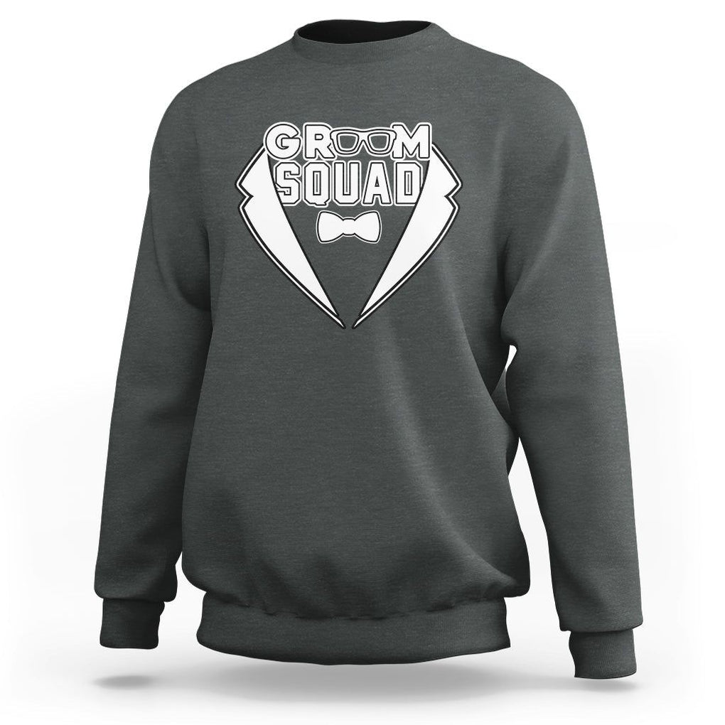 Bachelor Party Sweatshirt Groom Squad TS02 Dark Heather Printyourwear