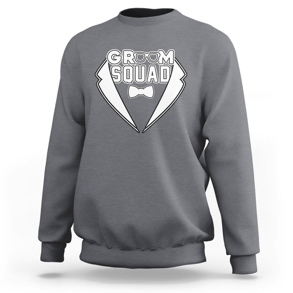 Bachelor Party Sweatshirt Groom Squad TS02 Charcoal Printyourwear