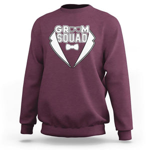 Bachelor Party Sweatshirt Groom Squad TS02 Maroon Printyourwear