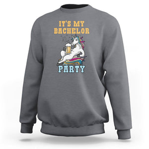 Bachelor Party Sweatshirt It's My Bachelor Party TS02 Charcoal Printyourwear