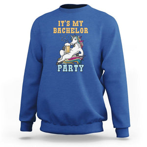 Bachelor Party Sweatshirt It's My Bachelor Party TS02 Royal Blue Printyourwear