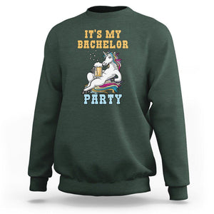 Bachelor Party Sweatshirt It's My Bachelor Party TS02 Dark Forest Green Printyourwear