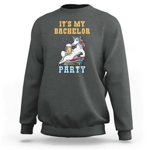 Bachelor Party Sweatshirt It's My Bachelor Party TS02 Dark Heather Printyourwear