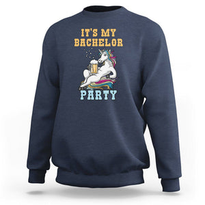 Bachelor Party Sweatshirt It's My Bachelor Party TS02 Navy Printyourwear