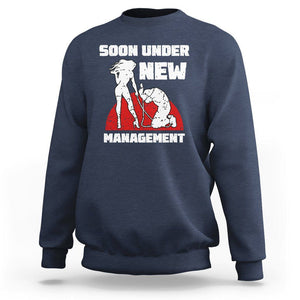 Bachelor Party Sweatshirt Soon Under New Management TS02 Navy Printyourwear
