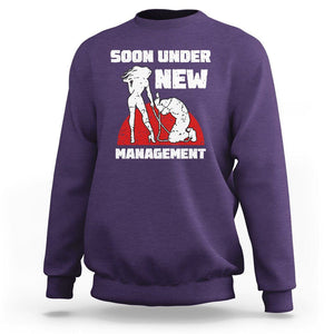 Bachelor Party Sweatshirt Soon Under New Management TS02 Purple Printyourwear