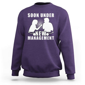 Bachelor Party Sweatshirt Soon Under New Management TS02 Purple Printyourwear