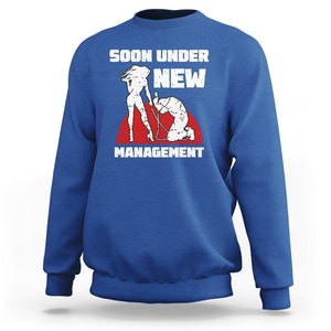 Bachelor Party Sweatshirt Soon Under New Management TS02 Royal Blue Printyourwear