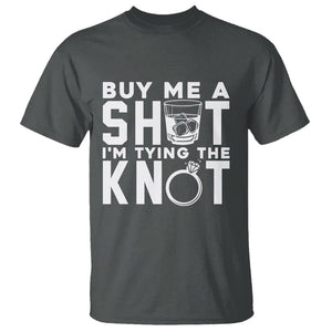 Bachelor Party T Shirt Buy Me A Shot I'm Tying The Knot TS02 Dark Heather Printyourwear
