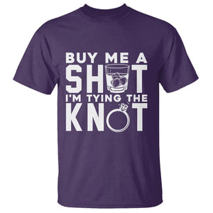 Bachelor Party T Shirt Buy Me A Shot I'm Tying The Knot TS02 Purple Printyourwear