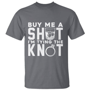 Bachelor Party T Shirt Buy Me A Shot I'm Tying The Knot TS02 Charcoal Printyourwear