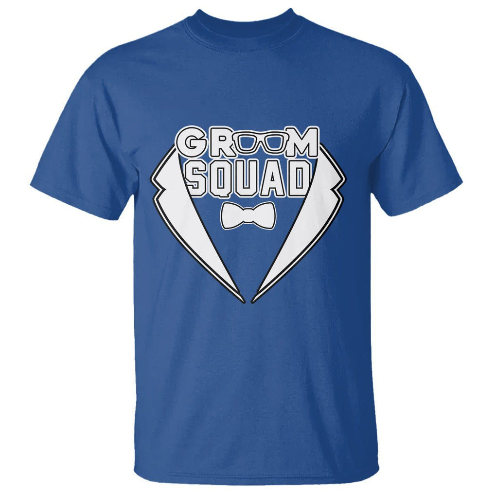 Bachelor Party T Shirt Groom Squad TS02 Royal Blue Printyourwear