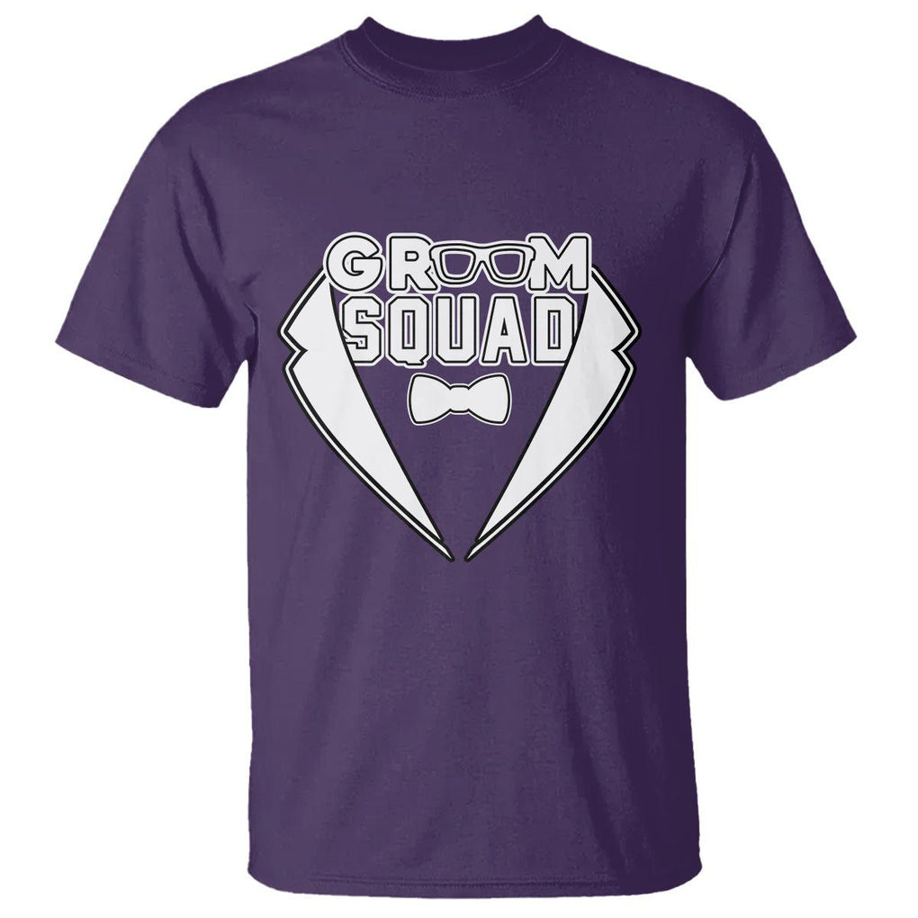 Bachelor Party T Shirt Groom Squad TS02 Purple Printyourwear
