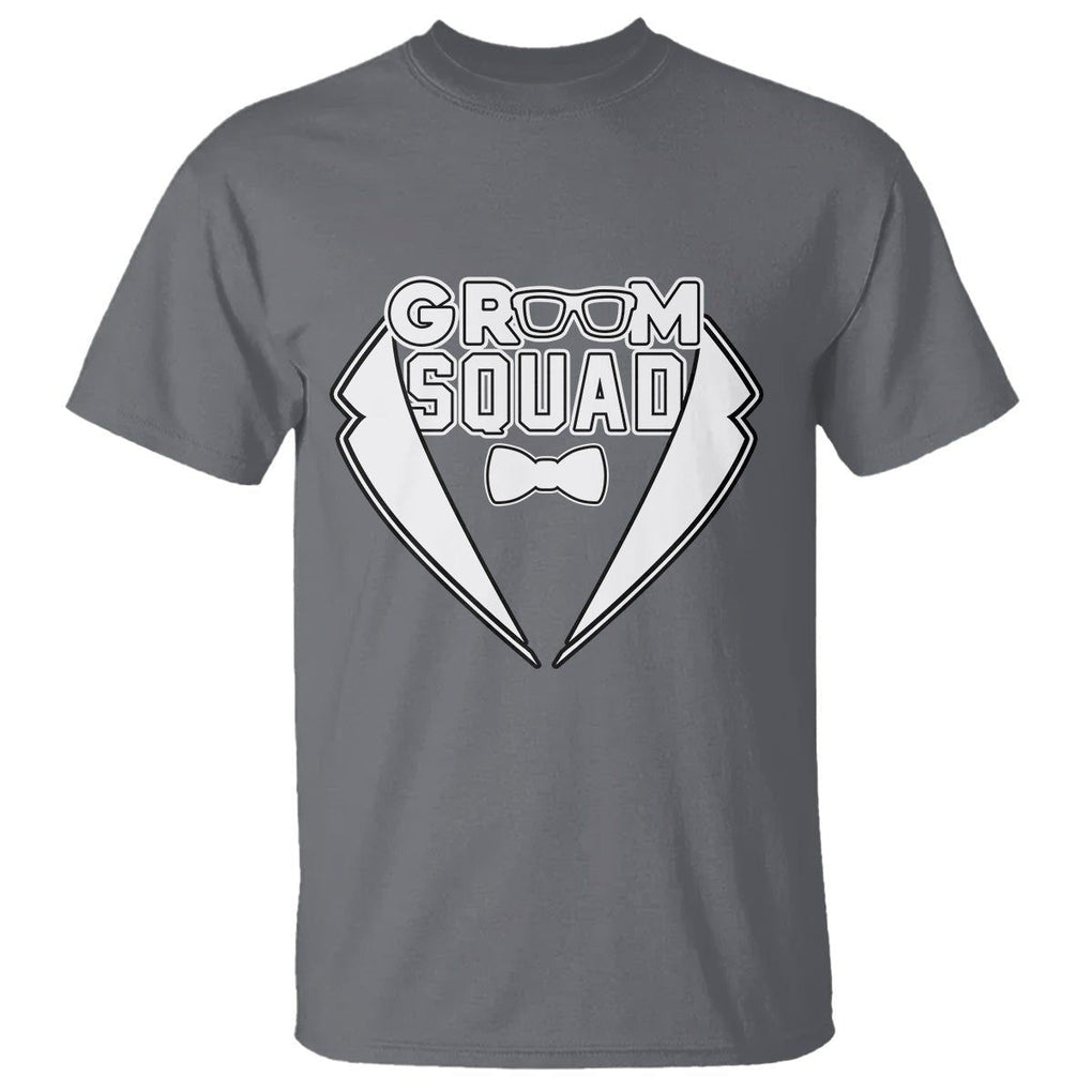 Bachelor Party T Shirt Groom Squad TS02 Charcoal Printyourwear