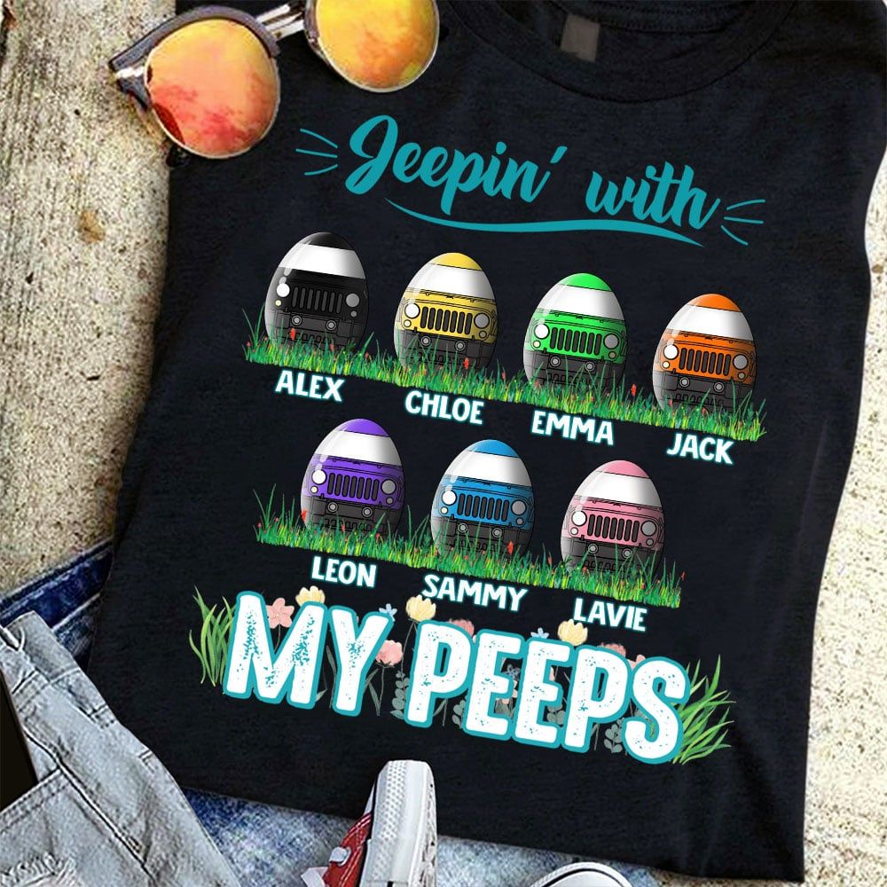 Custom JP Tee Shirts Easter Day JPin With My Peeps, CTM Youth Custom - Printyourwear