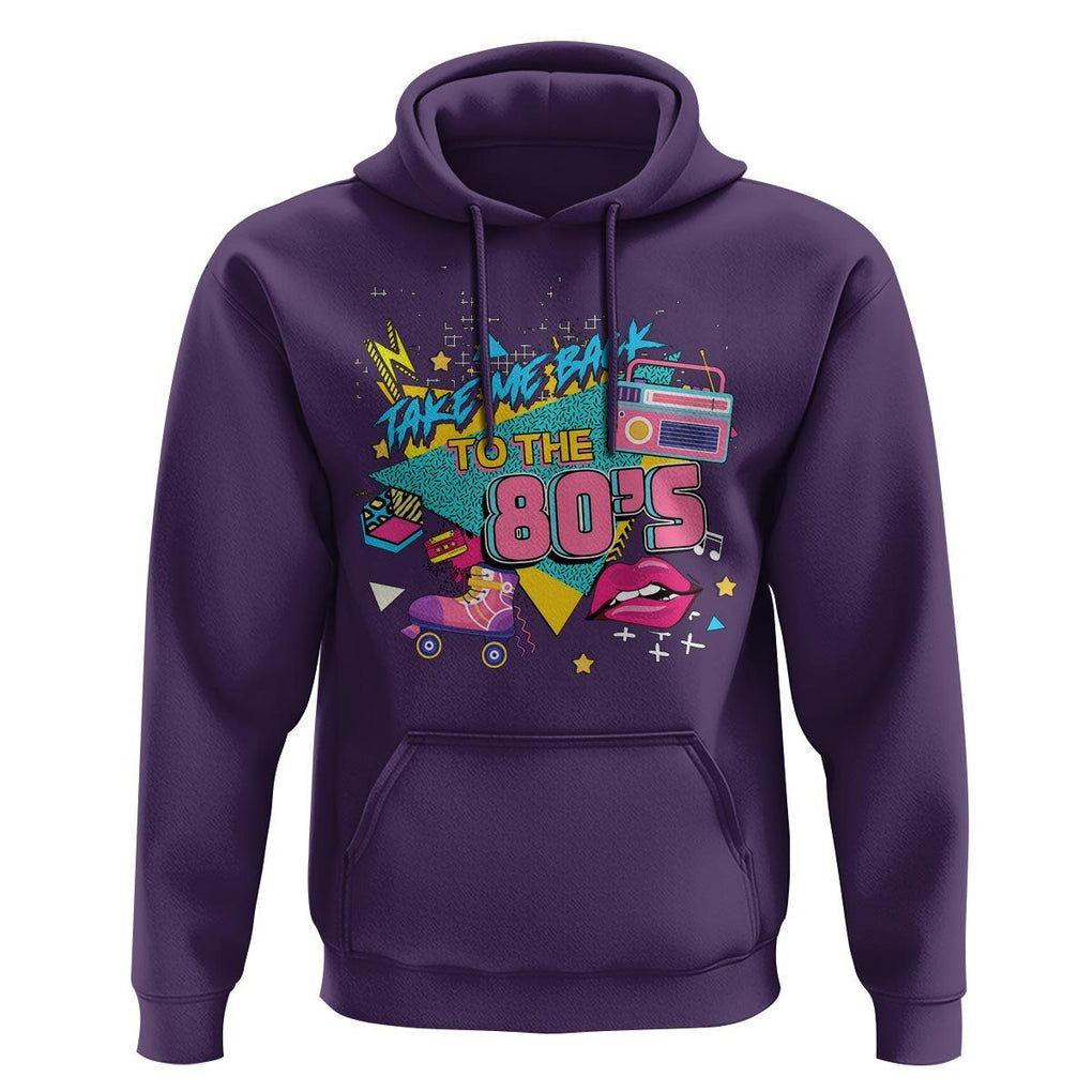 Back To 80s Hoodie Retro Vintage 80's Eighties Costume Party TS11 Purple Print Your Wear