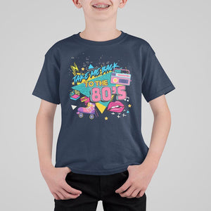 Back To 80s T Shirt For Kid Retro Vintage 80's Eighties Costume Party TS11 Navy Print Your Wear