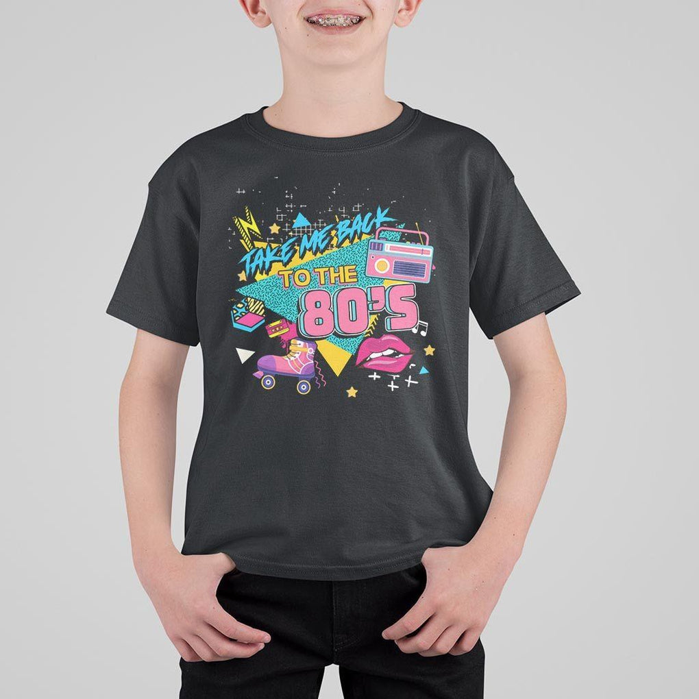 Back To 80s T Shirt For Kid Retro Vintage 80's Eighties Costume Party TS11 Black Print Your Wear
