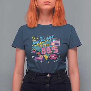 Back To 80s T Shirt For Women Retro Vintage 80's Eighties Costume Party TS11 Navy Print Your Wear