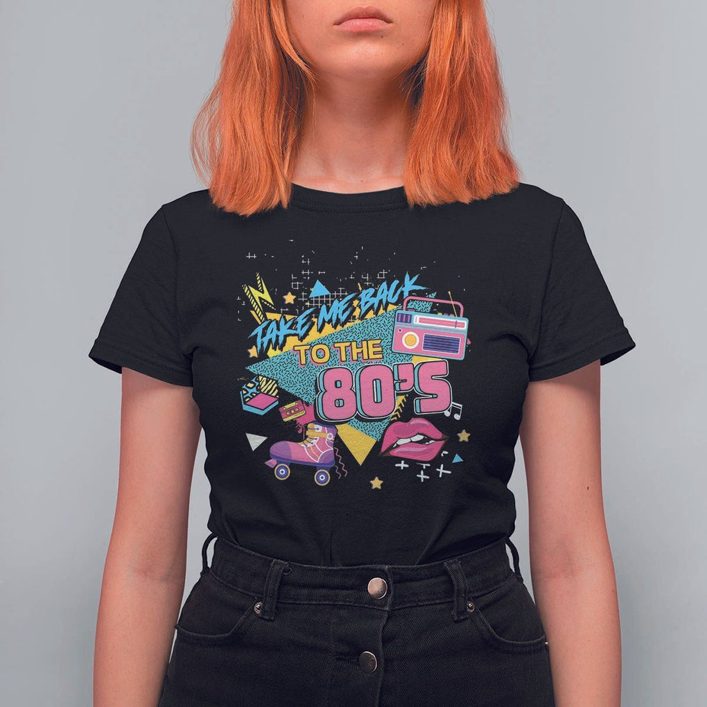 Back To 80s T Shirt For Women Retro Vintage 80's Eighties Costume Party TS11 Black Print Your Wear