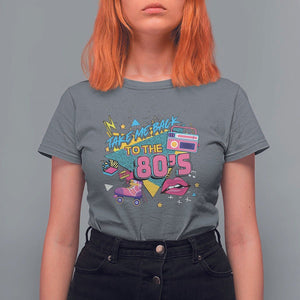 Back To 80s T Shirt For Women Retro Vintage 80's Eighties Costume Party TS11 Charcoal Print Your Wear