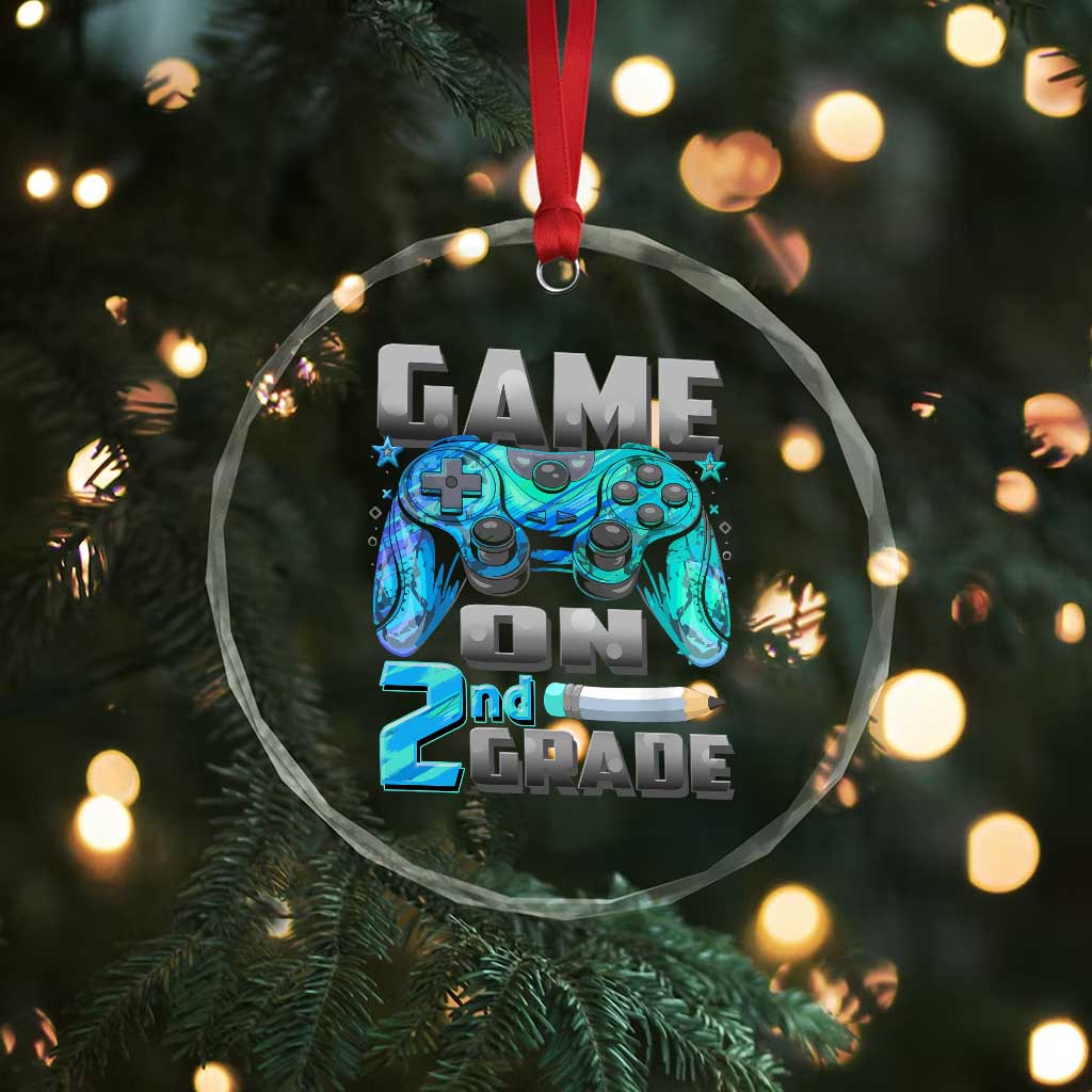 Back to School 2nd Grade Gamer Crystal Glass Ornament Boys Kids Back To School First Day TS10 Print Your Wear