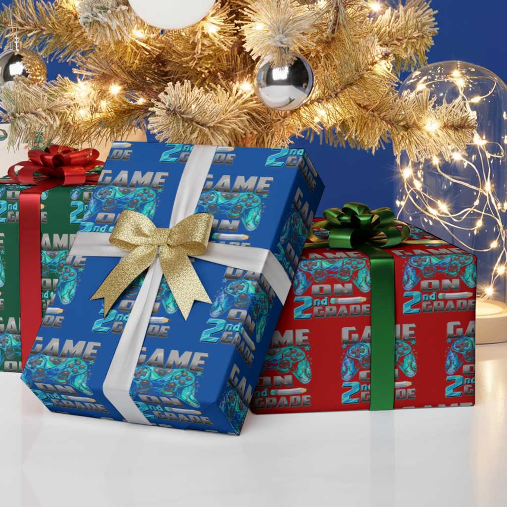 Back to School 2nd Grade Gamer Wrapping Paper Roll Boys Kids Back To School First Day TS10 Print Your Wear