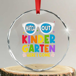 Back to School Kinder Crystal Glass Ornament Funny Kindergarten Teacher Team TS10 Transparent Glass 3'' Circle Print Your Wear
