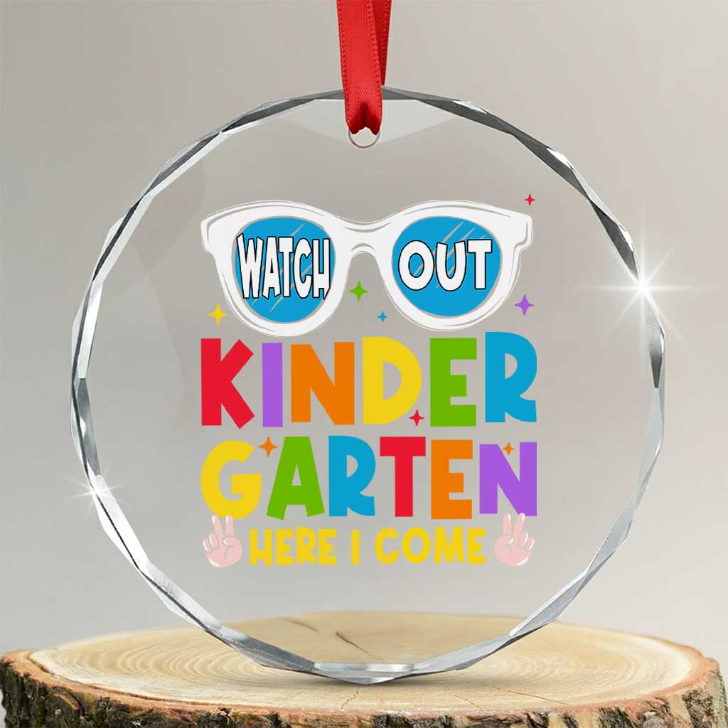 Back to School Kinder Crystal Glass Ornament Funny Kindergarten Teacher Team TS10 Transparent Glass 3'' Circle Print Your Wear