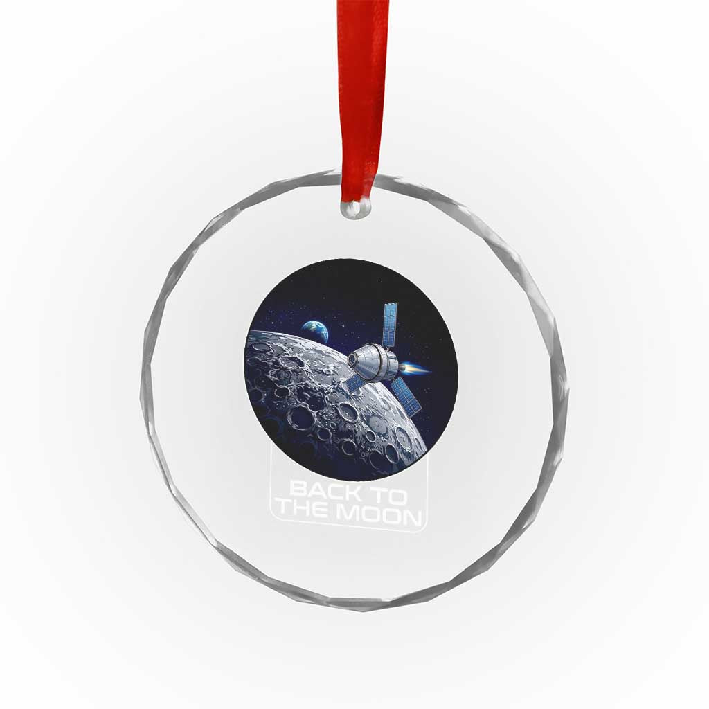 Back To The Moon Crystal Glass Ornament Lunar Mission Astronaut Space Lover TS12 Print Your Wear