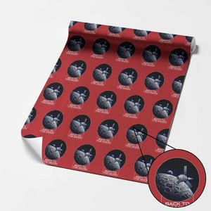 Back To The Moon Wrapping Paper Roll Lunar Mission Astronaut Space Lover TS12 Red Print Your Wear