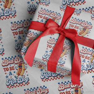 Bad Day To Be A Hot Dog Wrapping Paper Roll Hotdog Lover Wiener 4th Of July TS10 White Print Your Wear