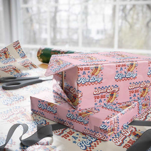 Bad Day To Be A Hot Dog Wrapping Paper Roll Hotdog Lover Wiener 4th Of July TS10 Light Pink Print Your Wear
