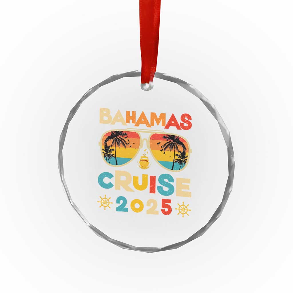 Bahamas Cruise Crystal Glass Ornament Cruisin Together Matching Family Cruise 2025 TS10 Print Your Wear