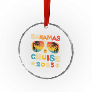 Bahamas Cruise Crystal Glass Ornament Cruisin Together Matching Family Cruise 2025 TS10 Print Your Wear
