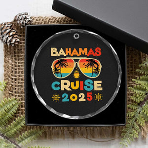 Bahamas Cruise Crystal Glass Ornament Cruisin Together Matching Family Cruise 2025 TS10 Print Your Wear