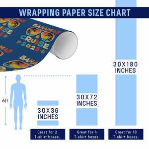 Bahamas Cruise Wrapping Paper Roll Cruisin Together Matching Family Cruise 2025 TS10 Print Your Wear