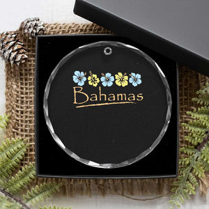 Bahamas Crystal Glass Ornament Hibiscus Flower Summer Beachy Vacation TS10 Print Your Wear