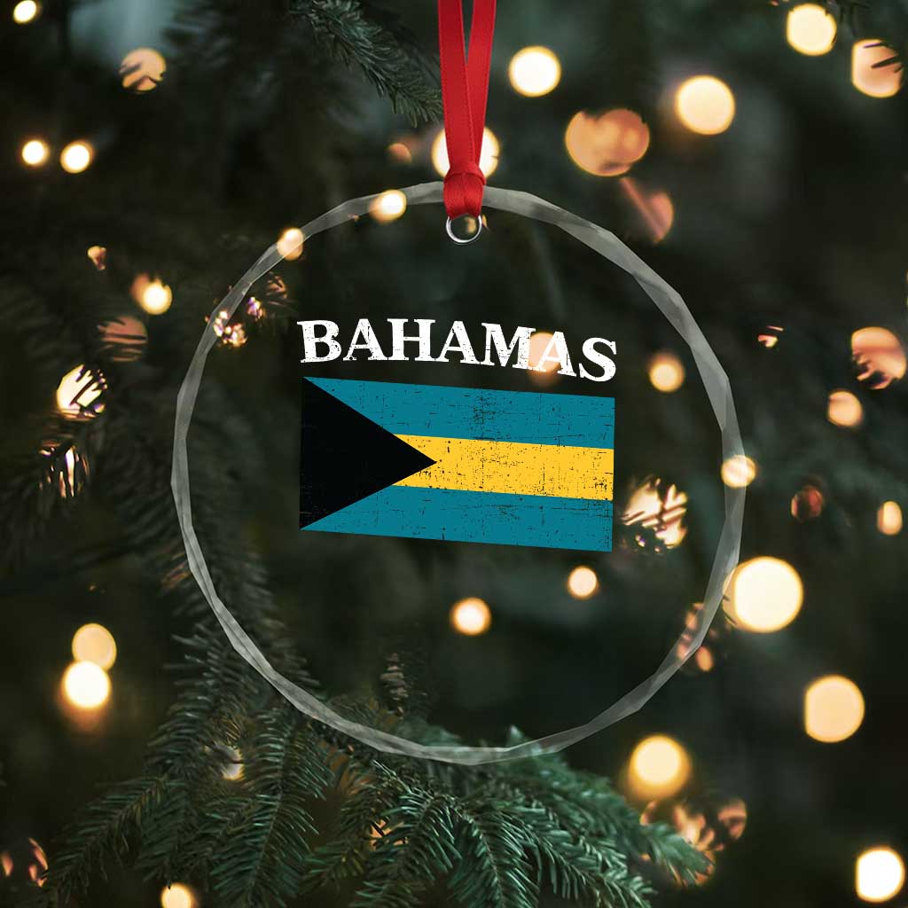 Bahamas Flag Crystal Glass Ornament Retro Vintage Bahamian Gifts TS10 Print Your Wear