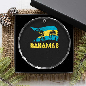 Bahamas Flag Crystal Glass Ornament Tropical Island Palm Trees Bahamian Gifts TS10 Print Your Wear