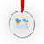 Bahamas Swimming Pigs Crystal Glass Ornament Pig Swim Caribbean Beach Summer Vacation TS10 Transparent Glass 3'' Circle Print Your Wear
