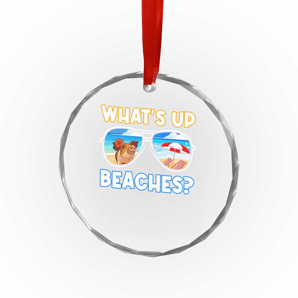 Bahamas Swimming Pigs Crystal Glass Ornament Pig Swim Caribbean Beach Summer Vacation TS10 Print Your Wear