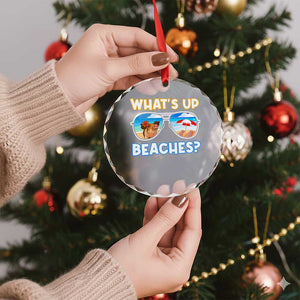 Bahamas Swimming Pigs Crystal Glass Ornament Pig Swim Caribbean Beach Summer Vacation TS10 Print Your Wear