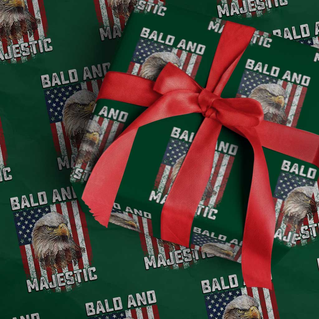 Bald and Majestic Bald Eagle 4th of July Wrapping Paper Roll Funny Dad Husband Grandpa Joke