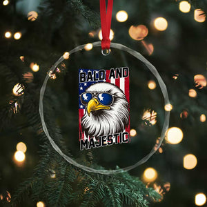 Bald and Majestic Crystal Glass Ornament Patriotic Bald Eagle 4th Of July TS14 Print Your Wear