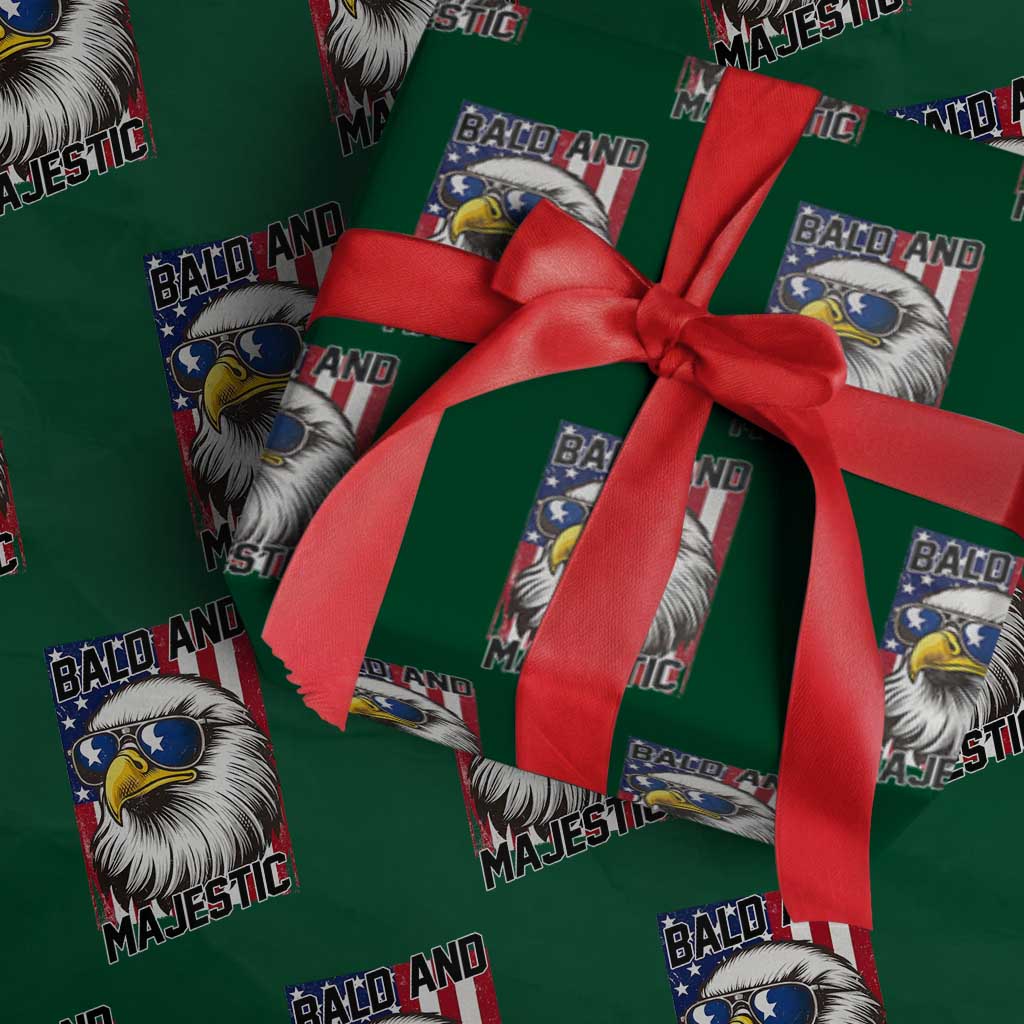 Bald and Majestic Wrapping Paper Roll Patriotic Bald Eagle 4th Of July