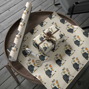 Bald Eagle No Kings In America Wrapping Paper Roll No Orange We The People Patriotic Political Statement TS02 Beige Print Your Wear