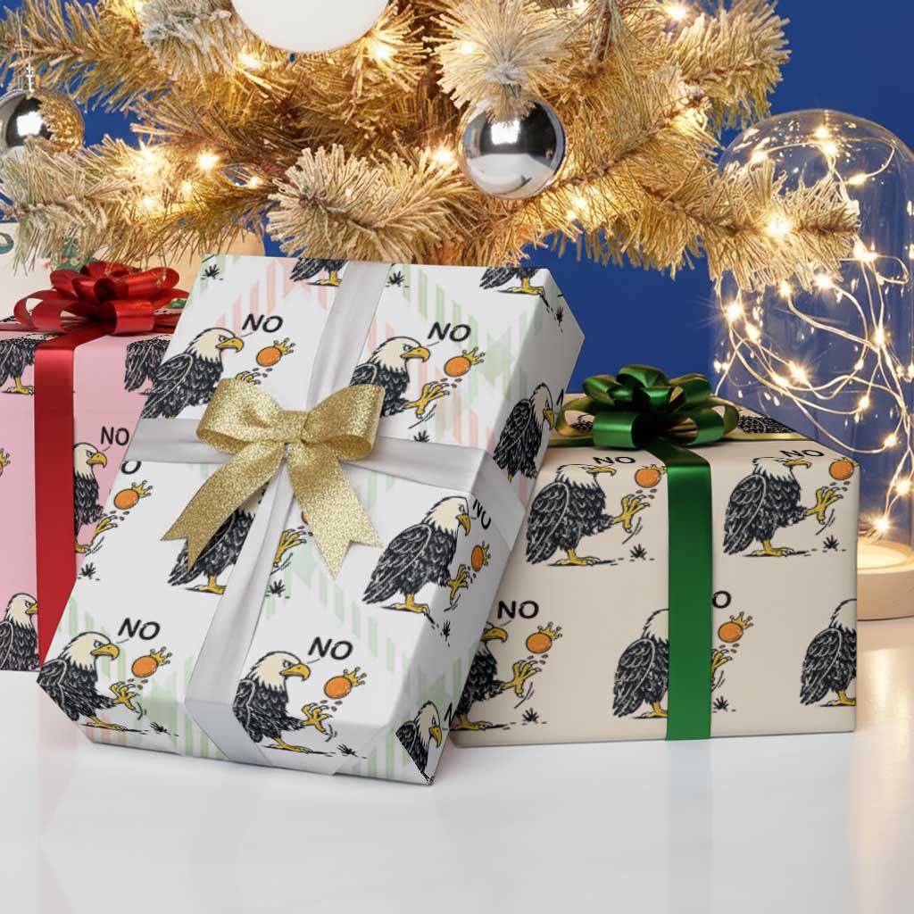 Bald Eagle No Kings In America Wrapping Paper Roll No Orange We The People Patriotic Political Statement TS02 Print Your Wear